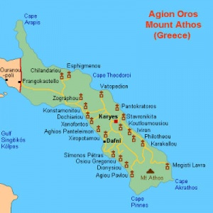 Mount Athos - Athos Map
