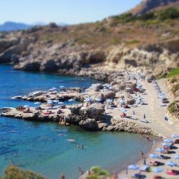 Cliffs Stone Beach Rhodes Beaches