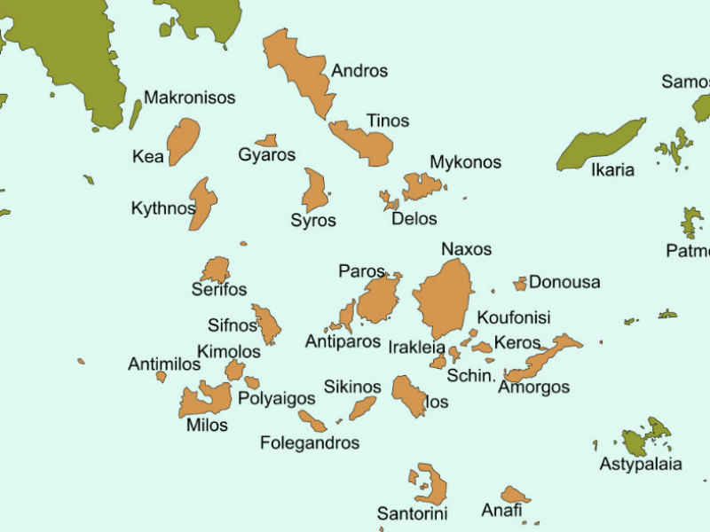 Greek Cyclades Islands Northernmost Greek Cyclades Islands Northernmost