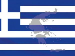 Greek Flag with Map light