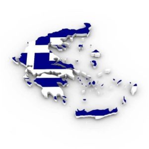 Greece Map flag Dark Blue